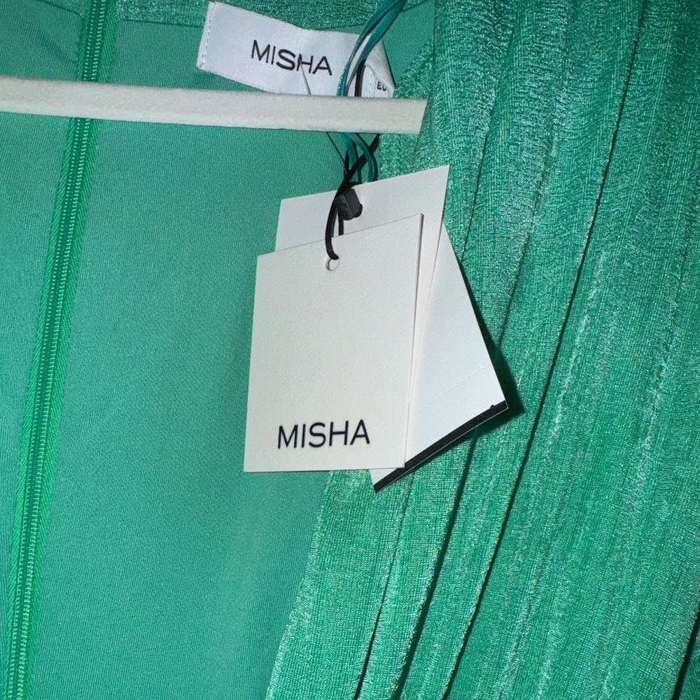 MISHA Francis Dress in Vivid Jade - Picture 9 of 11